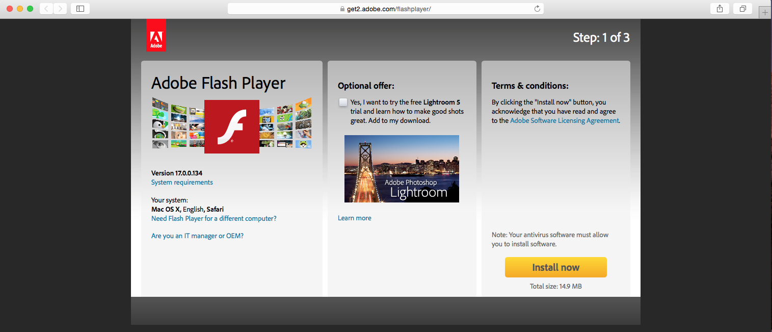 adobe flash player update for mac os x 10.5 8